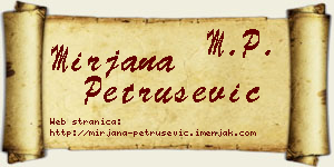 Mirjana Petrušević vizit kartica